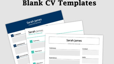 Blank CV Template